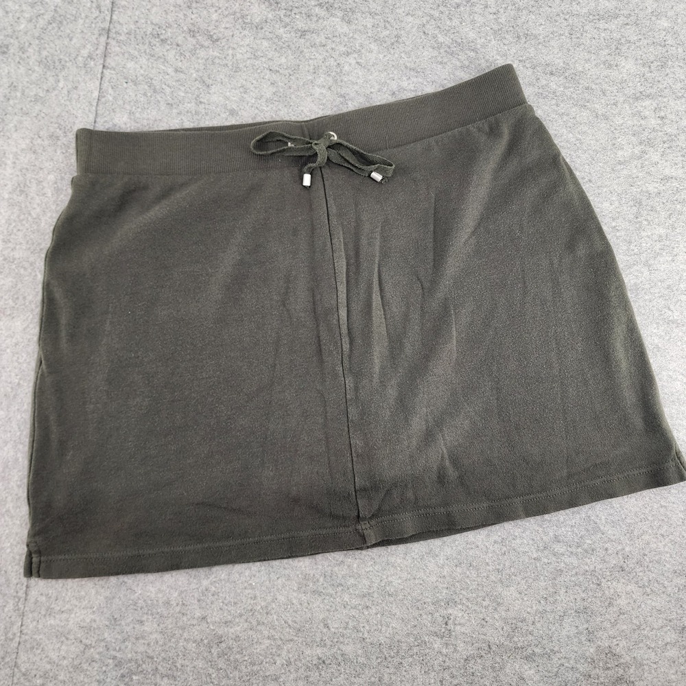 Croft & Barrow Womens Large Olive Green Cotton Skort Athleisure Casual Pocket